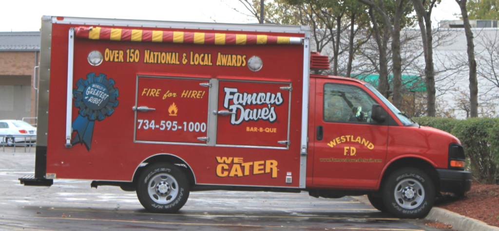 Famous Dave's catering truck